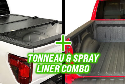 Hard Folding Tonneau Covers with Spray-On Bedliner Tile Image